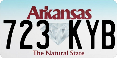 AR license plate 723KYB