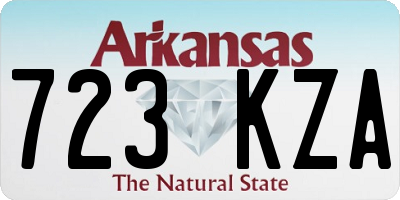 AR license plate 723KZA
