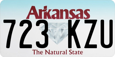 AR license plate 723KZU