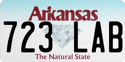 AR license plate 723LAB