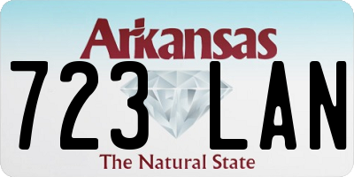 AR license plate 723LAN