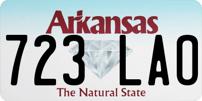 AR license plate 723LAO