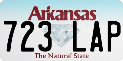 AR license plate 723LAP