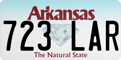 AR license plate 723LAR