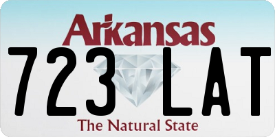 AR license plate 723LAT