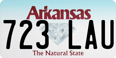 AR license plate 723LAU