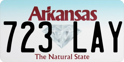 AR license plate 723LAY