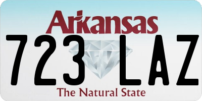 AR license plate 723LAZ