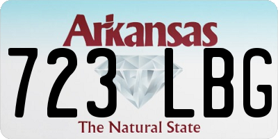 AR license plate 723LBG