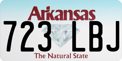 AR license plate 723LBJ