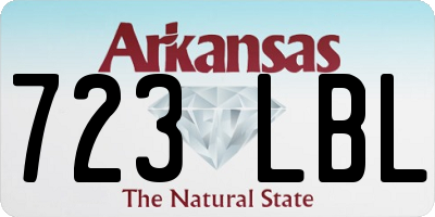 AR license plate 723LBL