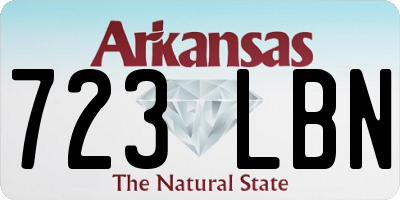 AR license plate 723LBN