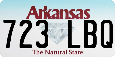 AR license plate 723LBQ