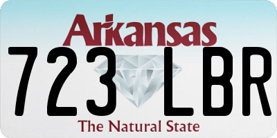 AR license plate 723LBR
