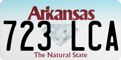 AR license plate 723LCA