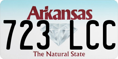 AR license plate 723LCC