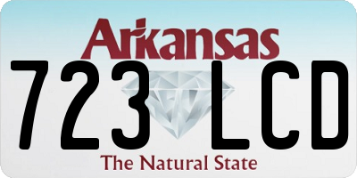 AR license plate 723LCD