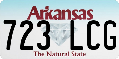 AR license plate 723LCG