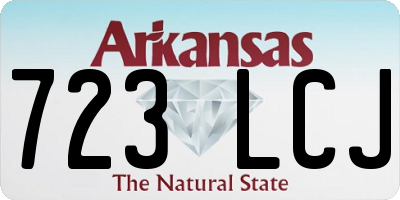 AR license plate 723LCJ