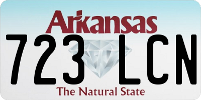 AR license plate 723LCN