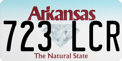 AR license plate 723LCR
