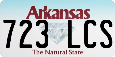 AR license plate 723LCS