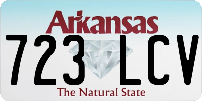 AR license plate 723LCV
