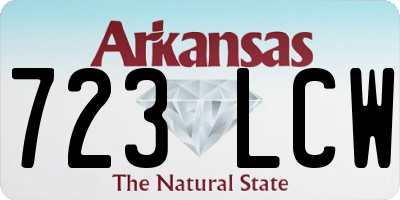 AR license plate 723LCW