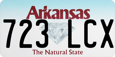 AR license plate 723LCX