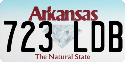 AR license plate 723LDB