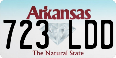 AR license plate 723LDD