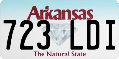 AR license plate 723LDI