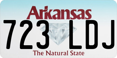 AR license plate 723LDJ