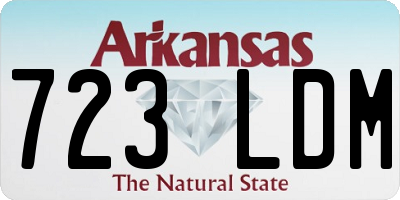 AR license plate 723LDM