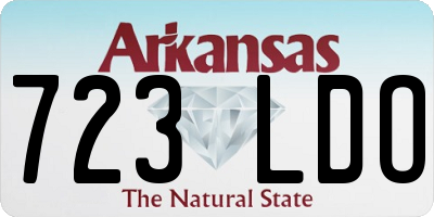 AR license plate 723LDO
