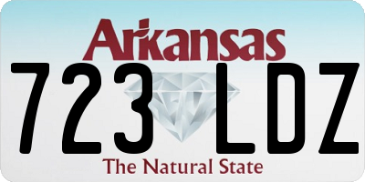 AR license plate 723LDZ