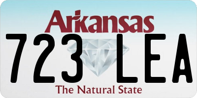 AR license plate 723LEA