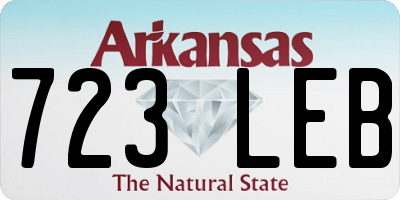 AR license plate 723LEB