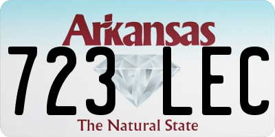 AR license plate 723LEC