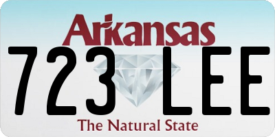 AR license plate 723LEE