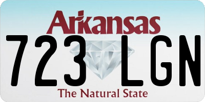 AR license plate 723LGN