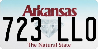 AR license plate 723LLO