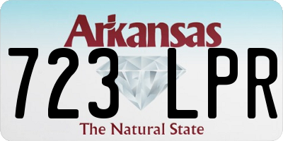 AR license plate 723LPR