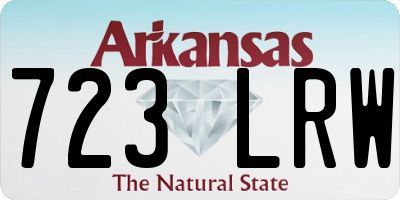 AR license plate 723LRW