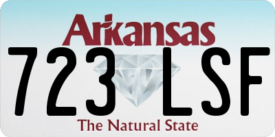 AR license plate 723LSF