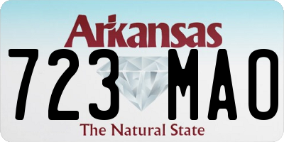 AR license plate 723MAO