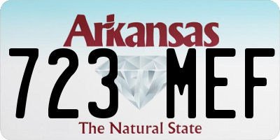 AR license plate 723MEF