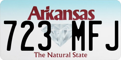 AR license plate 723MFJ