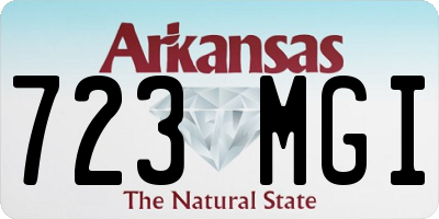 AR license plate 723MGI