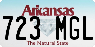 AR license plate 723MGL